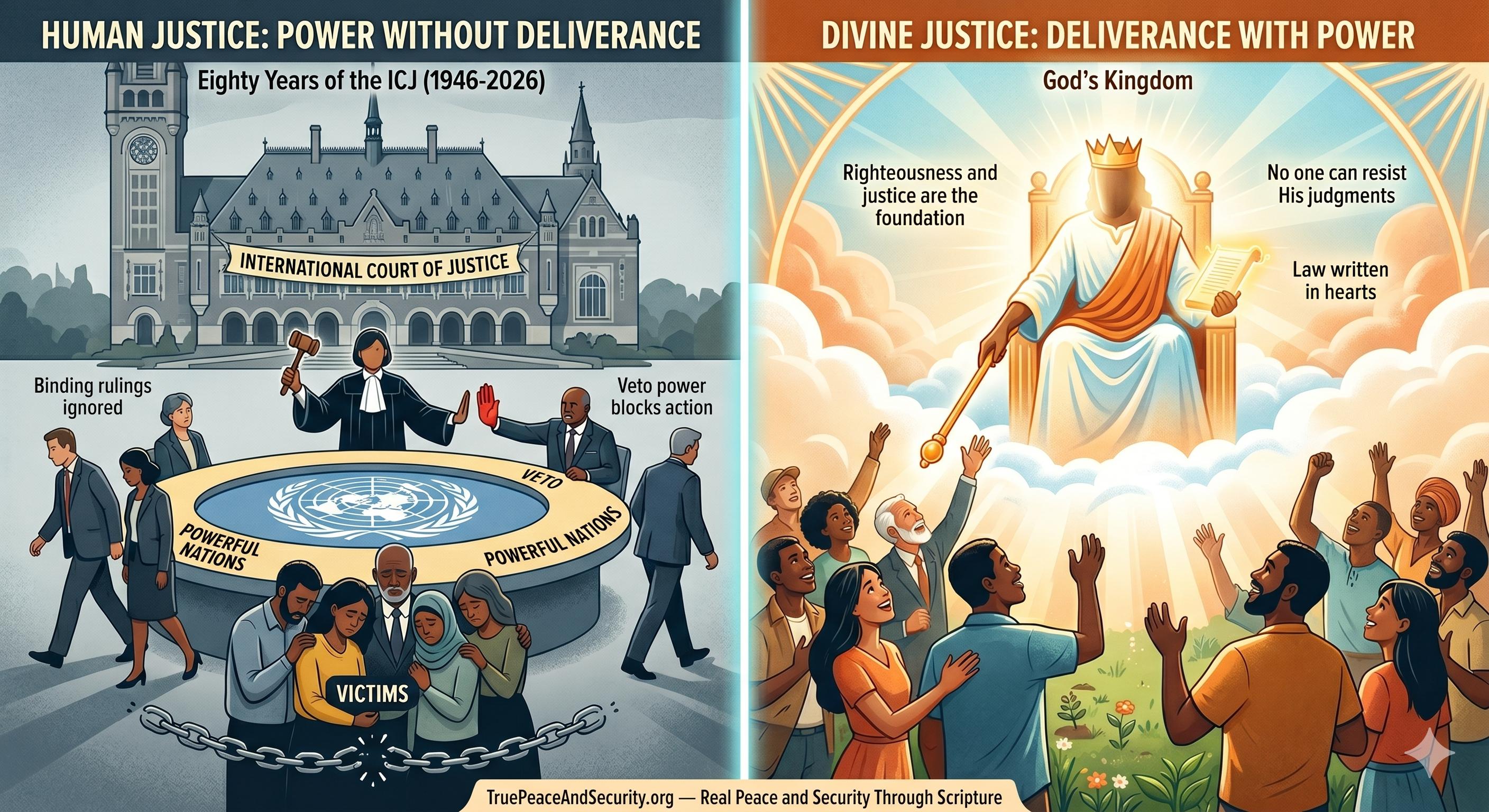 Scales of justice and the promise of God's righteous judgment
